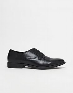 ASOS DESIGN derby shoes in black faux leather | ASOS