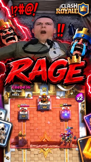 Clash Royale Made Me RAGE SO HARD 💀 #clashroyale #ragebait