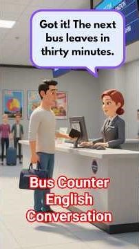 Bus Counter English Conversation | Easy English Speaking Practice for Beginners #learnenglish