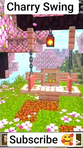 Minecraft Charry Swing Chair 💺 #minecraft #shorts