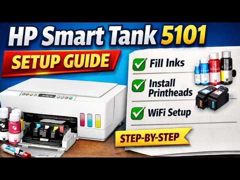 HP Smart Tank 5101 Printer Setup – Easy WiFi & Ink Installation Guide!