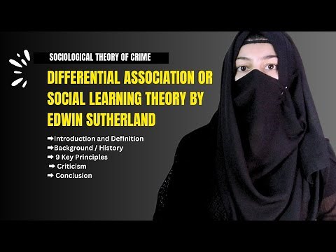 Differential Association theory by Edwin Sutherland || Css criminology theories || Theories of crime