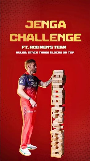 Jenga Challenge ft. RCB Stars | RCB Shorts