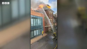 10K views · 57 reactions | There's a major fire in Preston city centre. Lancashire Fire and Rescue have 6 engines and an aerial platform at the old Mount St Hospital. More on North West Tonight later  Twitter: @M1C80 https://bbc.in/40S1rDe | BBC Manchester | Facebook