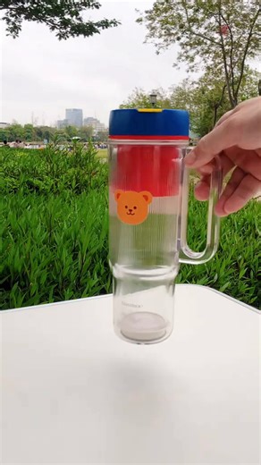 GLASSLOCK盖朗&WiggleWiggle联名榨汁杯冰霸杯车载便携式榨汁机玻璃果汁杯12叶304不锈钢碎冰刀