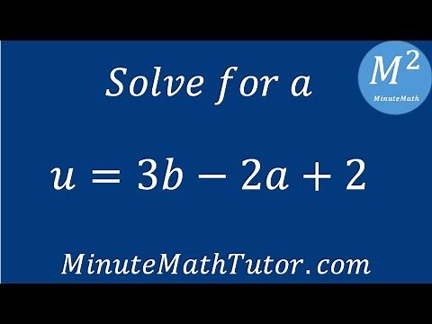 u=3b-2a+2, solve for a