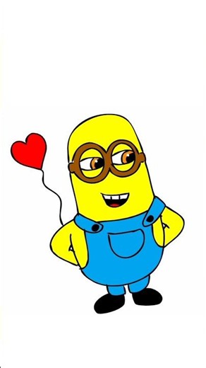 💛🍌🎨 Minions Fan Art | Despicable Me Speed Art #Shorts