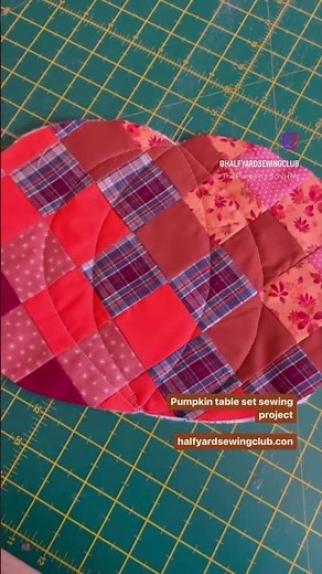 Pumpkin Table Runner Sewing Pattern | Debbie Shore | Half Yard Sewing Club