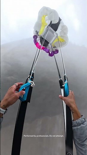 POV cliff skydive 🌄🪂 Osmo Action 5 Pro captures the drop