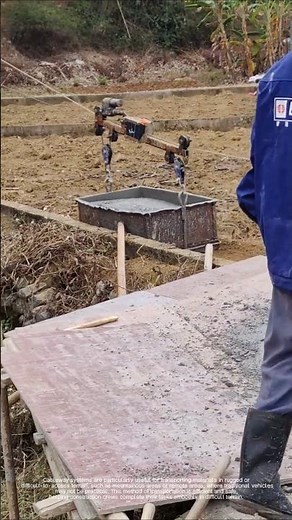 Efficient construction: the whole process of transporting concrete by cableway