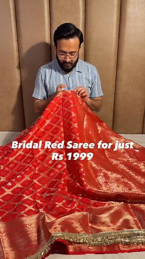 Bridal Red Saree for 2025 Premium Chiniya Silk Saree with rich zari pallu and lacework Rs 1999 free shipping Other Customisation - Ready to Wear - ₹499 Blouse Stitching - ₹799 Search code- CHNI-72 Afroz- 7052438298(Call and whatsapp) —————————————————— Website 📲 www.utsarees.in —————————————————— Join our WhatsApp Channel to receive exclusive updates on new arrivals and offers, New Shop Address- B 58/53 Shop No.5 1st floor Rathyathra, Infront of Kuber Complex Above Lenskart, Varanasi 📞 91 8072