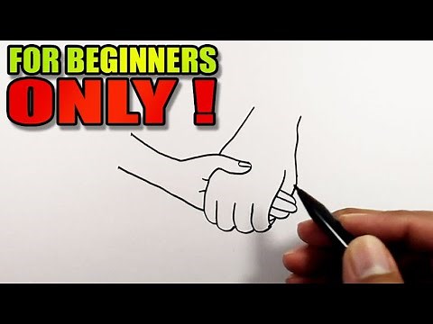 How to draw holding hands easy | Simple Drawings
