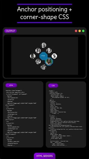 Anchor positioning + corner-shape CSS 🤯🔥