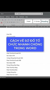 Vẽ sơ đồ tổ chức nhanh chóng trong Word #word #tinhocvanphong #sachtinhocvanphong #meotinhoc #xuhuong | Ant book - sách tin học