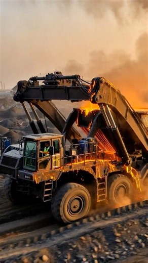 🔥 Most Powerful Slag Handling Machine in Action | Molten Slag Transfer Process 🔥