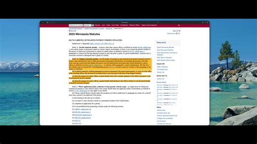 🧐 When do you have to tell a police officer you’re carrying in MN—or show your permit? Easy. Let’s go to the law: Minn. Stat. § 624.714, Subd. 1b. 👮‍♂️ You only have to: 1️⃣ Show your permit and ID when a Minnesota-licensed peace officer lawfully demands it. 2️⃣ Disclose you’re carrying only if they ask. You can, of course, proactively notify the officer if you wish. Know the law💥 ⚡ TAKE ACTION: gunowners.mn/action 📝 SIGN A PETITION: gunowners.mn/petitions ✊ JOIN THE FIGHT: gunowners.mn/join