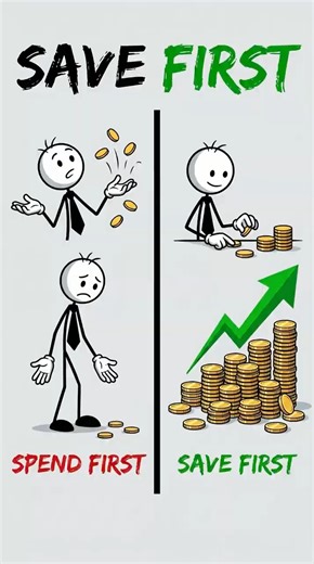 He Spent First… And Saved What Was Left 😬 #broken #motivation #stickman #mindset #finance #facts