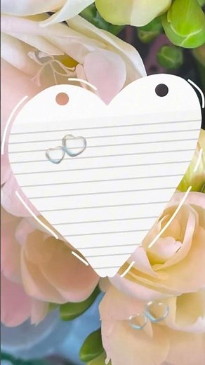 خلفية متحركة للتصميم والمونتاج ✨ | ورود وقلب للكتابة 🌸🤍📝