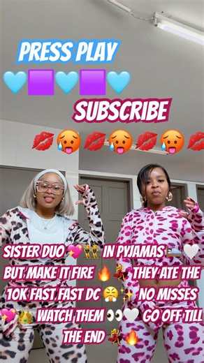 SISTER DUO 💖👯‍♀️ IN PYJAMAS 🛌🤍BUT MAKE IT FIRE 🔥💃 THEY ATE THE 10K FAST FAST DC 😤NO MISSES 💖