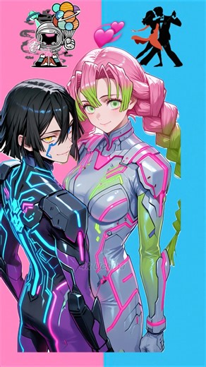 Obanai and inosuke dance #anime #demonslayer #kimetsunoyaiba #foryou