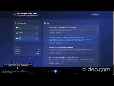 Radio-G: AI-Powered Multilingual Global News Platform | Devpost Hackathon