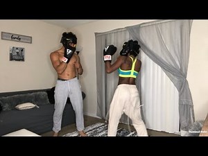 BF VS GF BOXING CHALLENGE WITH ONE ARM
