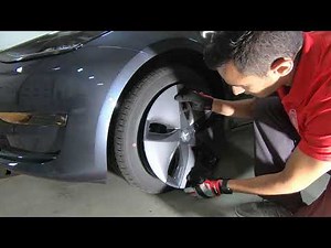 Remove and install Tesla Model 3 aero wheel covers