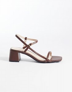 Glamorous - Sandales à petit talon carré - Marron chocolat | ASOS