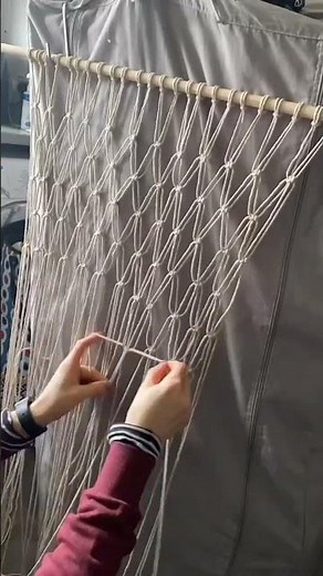 Making a macrame toy hammock #macramemakers #smallbusinessuk #homedecor #nurserydecor #storageideas