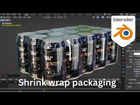 Shrink wrap packaging in blender | blender product visualization
