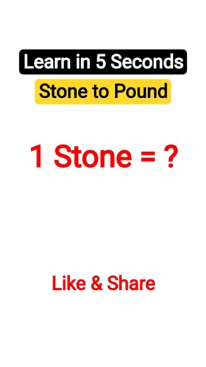 Stone to pound Conversion| 1 Stone is equal to how many pounds #pound #uk #stone