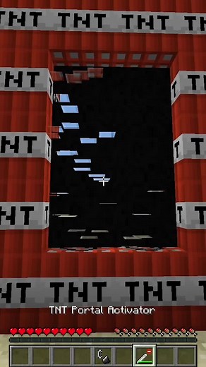 i crafted a portal to the tnt dimension! 🔥 #minecraft