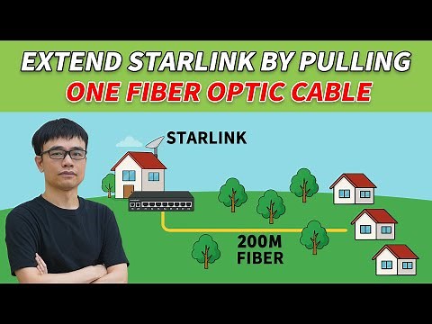 How to Extend Starlink Internet Over 200+ Meters Using Fiber Optic Cable | Full Setup Guide