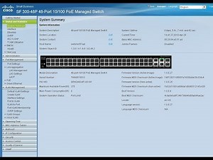 Cisco SF300-48P 48-Port 10/100 PoE Managed Switch with Gigabit Switch Backup and Restore