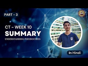 Computational Thinking week 10 Summary (Pseudocode) / IIT Madras Online Bs Degree #iitmadras