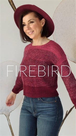 Knit the stunning Firebird sweater! It's a reminder of how beautiful and radiant you are! Download Firebird at www.expressionfiberarts.com > SHOP > PATTERNS. Firebird features a lovely gradient fade, a gorgeous twisted cable motif, and the option to mix and match yarn bases and even yarn weights! This sweater pattern is offered in sizes XS through 5XL and includes written instructions, a chart, and a schematic and comes with a video tutorial. Firebird was knitted with three of our favorite yarn 