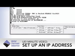 Set Up an IP Address | UEI Minute Video