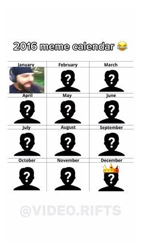 Memories from the 2016 Meme Calendar