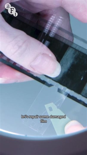Let’s repair some damaged film 🎞️ #FilmOnFilm #35mm #FilmFestival #LearnOnTikTok #BFINationalArchive