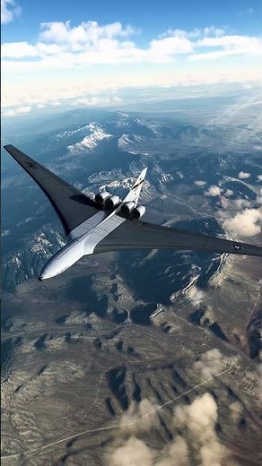 THE LARGEST AIRPLANE TO EVER FLY. The Lockheed CL-1201 flies over the Nevada desert.