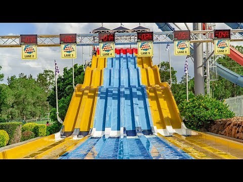 Wet 'n' Wild Gold Coast - Super 8 Racer Water Slide POV