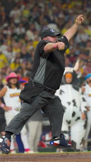 He's done it again... #shortsfeed#Dancingumpire#baseball#Bananaball#umpire#dancingumpire