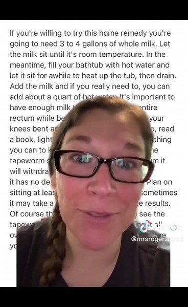 Tapeworm Milk Bath - Worm Queen Kim Shares a Unique Method for Tapeworm Removal