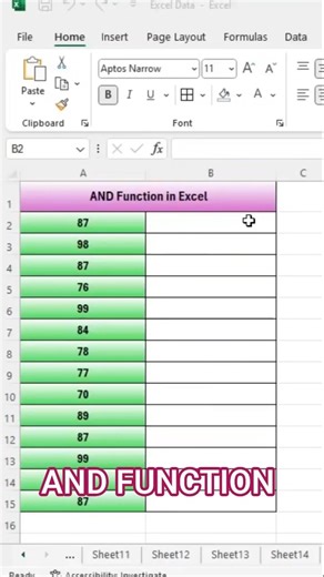 Master Excel AND Function in seconds! 🔥Use multiple conditions like a pro 💻#shorts #excel #excelhack