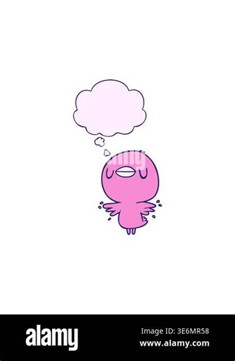 radioactive glowing animation of cartoon chick flapping wings with thought bubble Stock Video Footage - Alamy