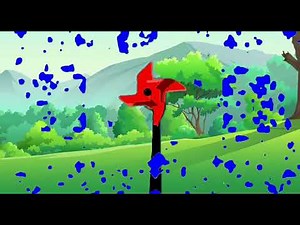 The Magic Red And Black Windmill Spinning Animation