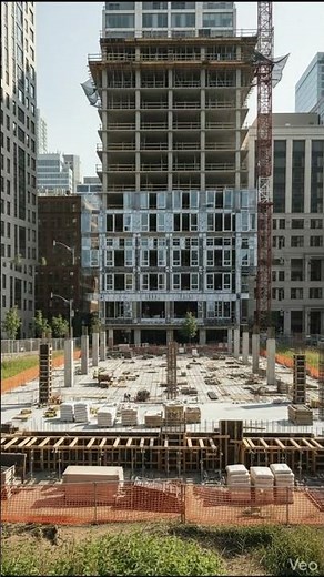 12 Story Modern Apartment Building Construction | From Empty Lot to Finished Tower