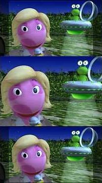 a real space alien visits Uniqua! #shorts