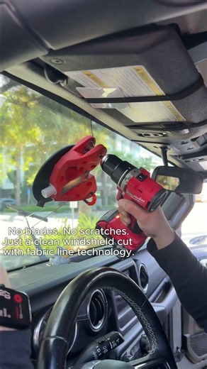 Scratch-Free Windshield Removal with Fabric Line #shorts