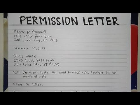 How To Write A Permission Letter Step by Step Guide | Writing Practices